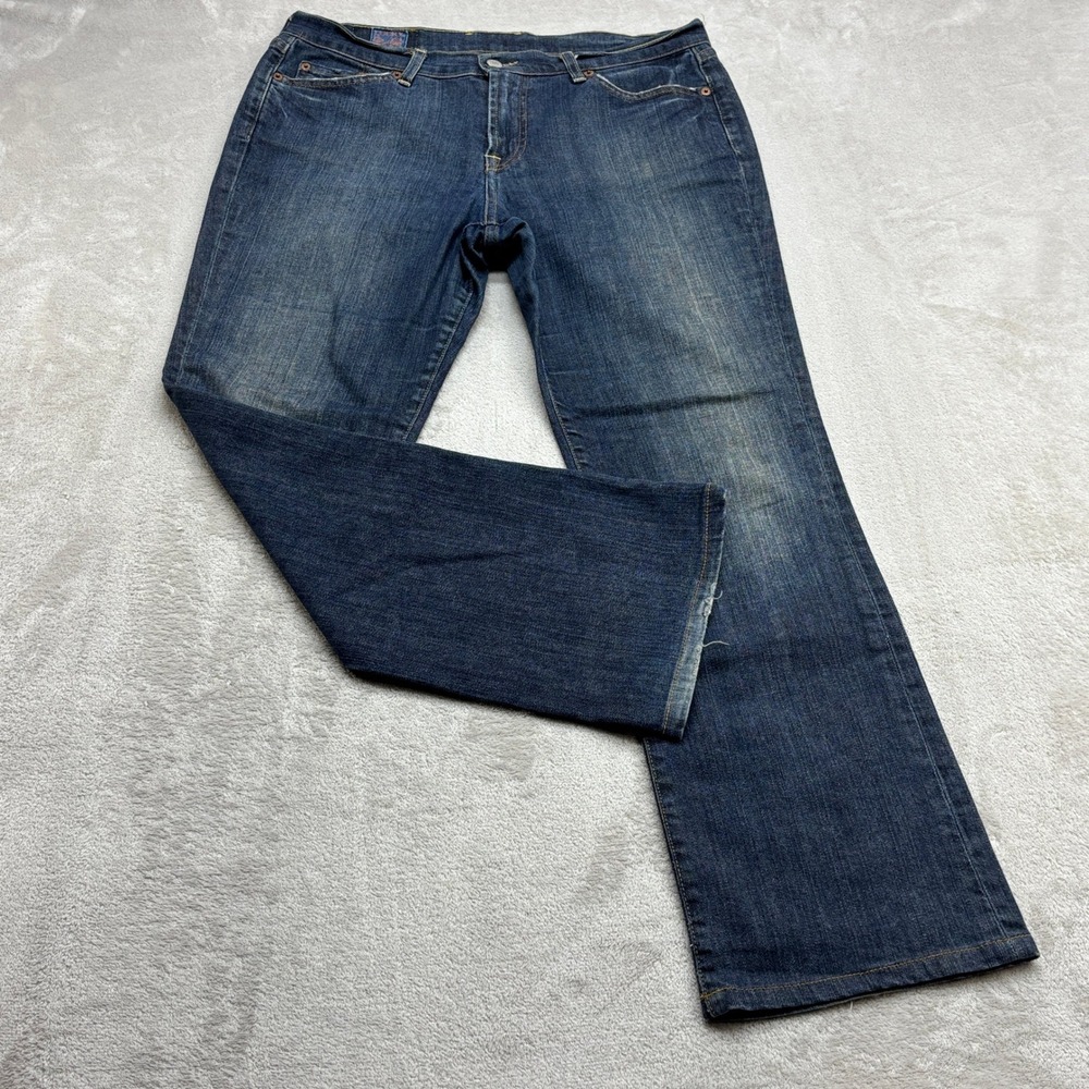 Lucky Brand Classic Bootleg Jeans Women 12/31 Y2K Dark Wash Retro Boho Denim USA